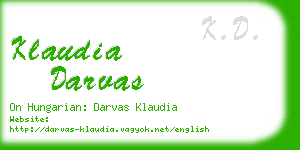 klaudia darvas business card